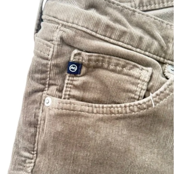AG Tan Mushroom Corduroy SlimStraight Pants Size 27R - Picture 6 of 6